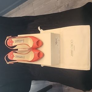 Jimmy Choo 123Nova shoe in Tangerine